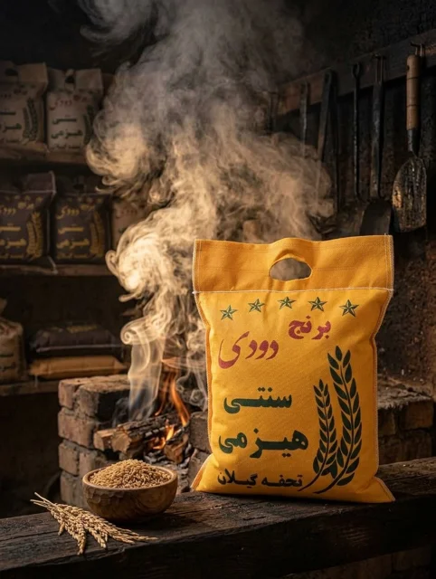 برنج دودی شیرودی ممتاز شمال کیسه 5 کیلویی